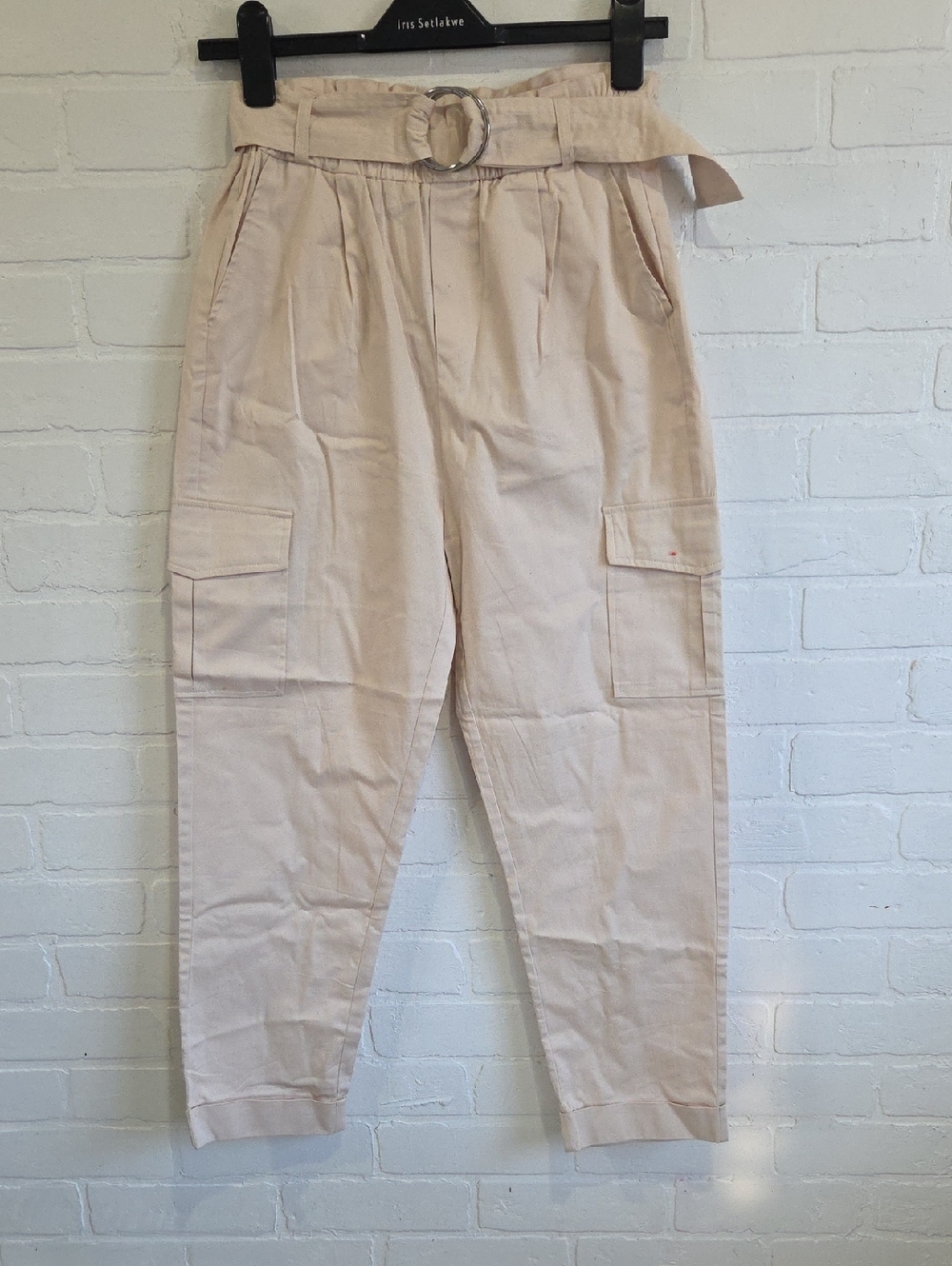 Young Fabulous & Broke Paperbag Cargo Pants in Light Beige